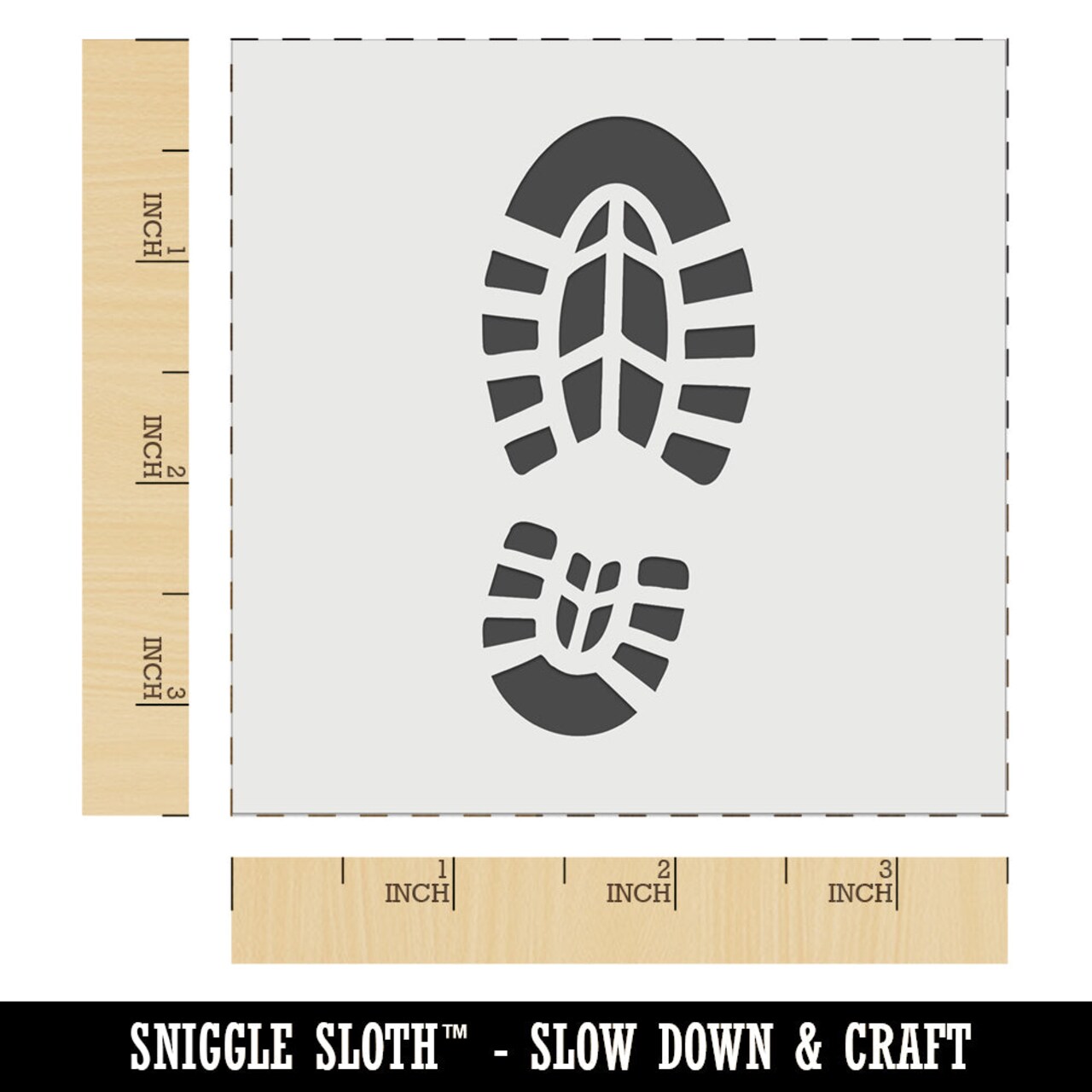 Shoe Print Boot Wall Cookie DIY Craft Reusable Stencil